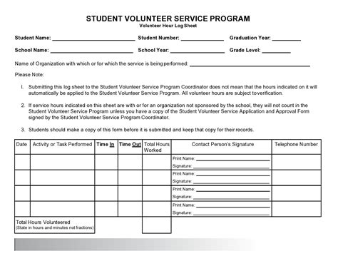 Broward County Volunteer Hours Form